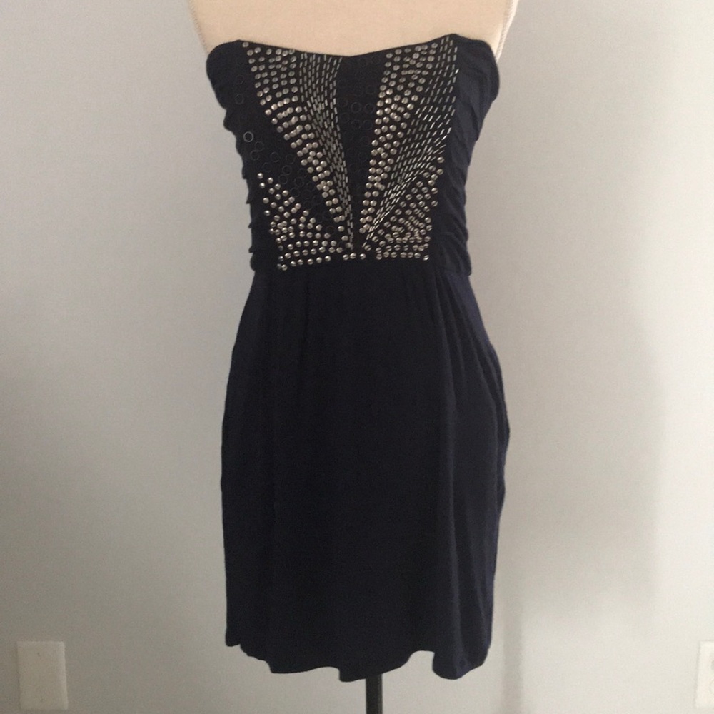 Strapless cotton dress